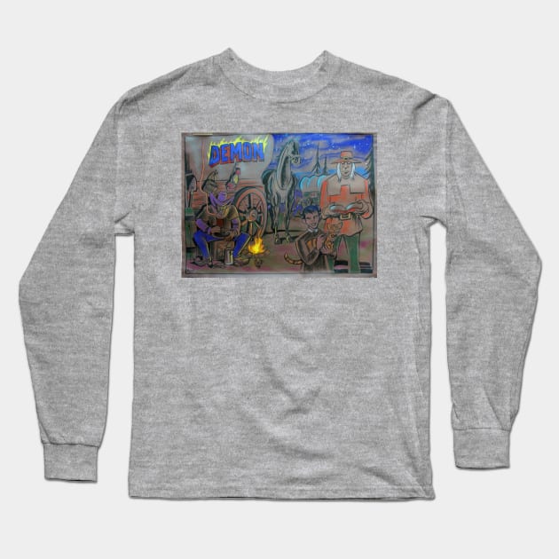 Demon Long Sleeve T-Shirt by BennettBlackLight